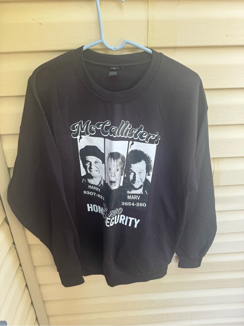 Gildan Black McCallister's Home Security Graphic Crewneck